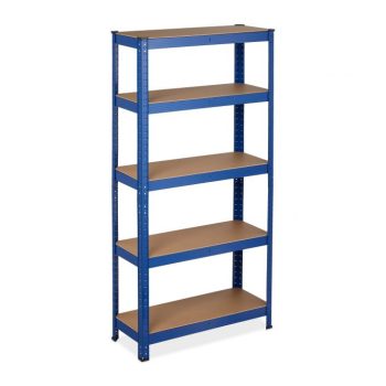   Nagy teherbírású szekrény 5 polcos 150x75x30 cm 875 kg kék 10034153
