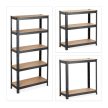 Nagy teherbírású szekrény 5 polcos 150x75x30 cm 875 kg fekete 10034154