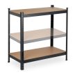 Nagy teherbírású szekrény 5 polcos 150x75x30 cm 875 kg fekete 10034154