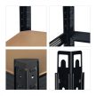 Nagy teherbírású szekrény 5 polcos 150x75x30 cm 875 kg fekete 10034154