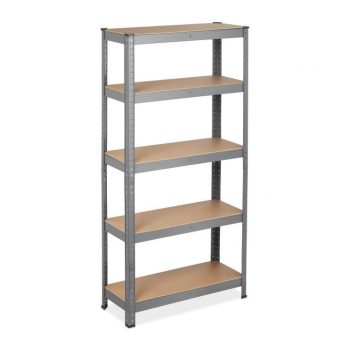   Nagy teherbírású szekrény 5 polcos 150x75x30 cm 875 kg szürke 10034155
