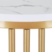 MARMO kerek oldalasztal fehér-arany 51x41 cm 10034371_49