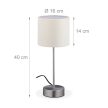 Éjjeli lámpa érintés funkcióval 40 cm ezüst-krém 10034458