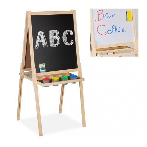 Kétoldalú állítható magasságú rajztábla kiegészítőkkel 72,5-117x55x53 cm 10034492