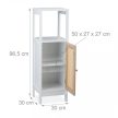 Fürdőszoba szekrény 3 rekesszel fehér - fa 10035342