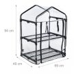 Fóliasátor 2 szintes erkélyre fekete 94x69x49 cm 10035681