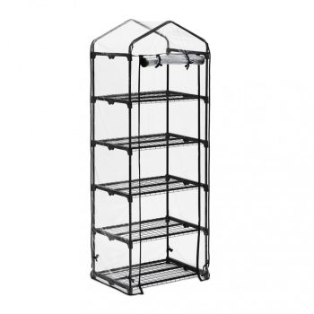   Fóliasátor 5 szintes üvegház erkélyre fekete 192x69x50 cm 10035688