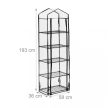 Üvegház PVC fóliasátor erkélyre fekete 193x58x36 cm 10035689