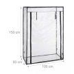 Paradicsom üvegház PVC fóliával fekete 150x100x50 cm 10035691
