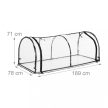 Alagút fóliasátor fekete PVC 71x189x78 cm 10035697