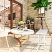 Rattan hatású sörpad szett 2 db fehér 10035748