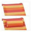 Összecsukható napozószék kempingszék fejpárnával sárga-piros-narancssárga csíkos 10035902