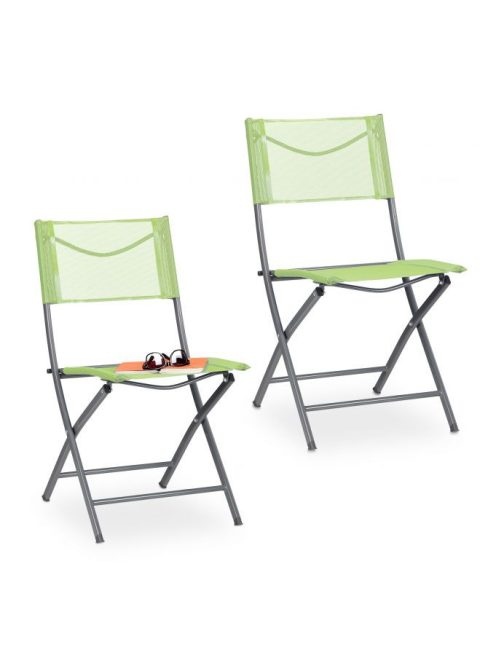 Easy kerti szék összecsukható zöld-szürke 2 db-os szett 10035908