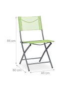 Easy kerti szék összecsukható zöld-szürke 2 db-os szett 10035908