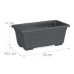 Keskeny műanyag balkonláda 4 db-os készlet 10036006_139