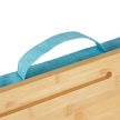 Bambusz laptoptartó natúr-kék párnával 10036710