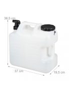 Víztároló kanna csappal 20 literes fehér-fekete 10036878_20_sw