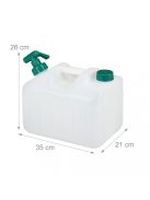 Víztároló kanna csappal 15 literes fehér-zöld 10036879_15_gr
