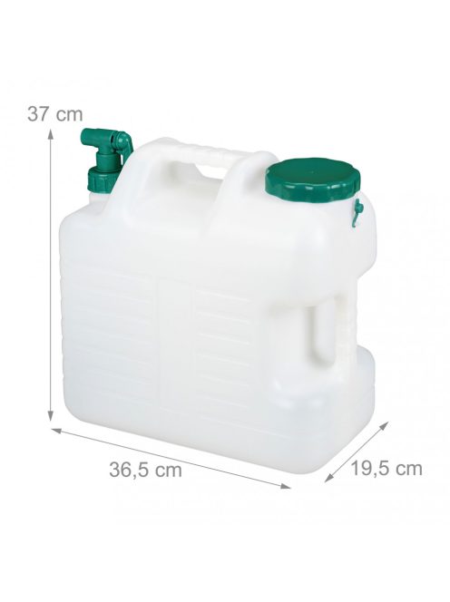 Víztároló kanna csappal 20 literes fehér-zöld 10036879_20_gr