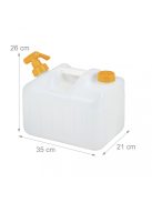 Víztároló kanna csappal 10 literes fehér-narancssárga 10036880_10_or