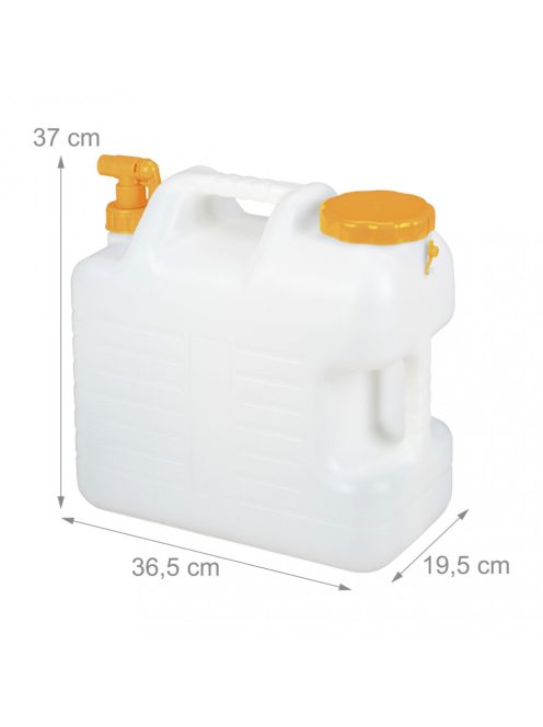 Víztároló kanna csappal 20 literes fehér-narancssárga 10036880_20_or