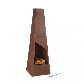   Corten acél piramis kerti kandalló rozsdás megjelenés 149x45x45 cm CA926
