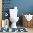 WC papír tartó wc kefe szett ezüst - fekete 69x25x18 cm 10037436