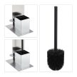 WC papír tartó wc kefe szett ezüst - fekete 69x25x18 cm 10037436