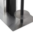 WC papír tartó wc kefe szett ezüst - fekete 69x25x18 cm 10037436