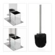 WC papírtartó szett rozsdamentes acélból ezüst - fekete 69x25x18 cm 10037437