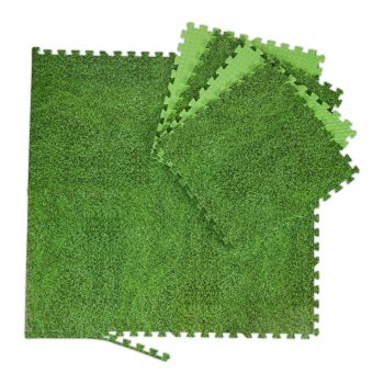   Padlóvédő puzzle szőnyeg 8 darabos készlet 3 m² zöld 10037482