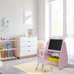 Színes 3in1 gyermekasztal polccal táblával ülőkével 10037520