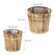 Rusztikus virágcserép lucfa 2 db -os szett 19 és 24 cm 10037605