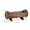 Rusztikus fa virágláda 2 db-os készlet barna 10037609