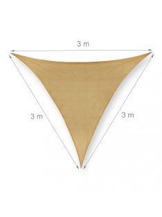   Háromszög alakú HDPE napellenző napvitorla homokszin 3x3x3 m 10037825_333