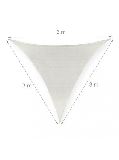 Háromszög alakú HDPE napellenző napvitorla fehér 3x3x3 m 10037831_333