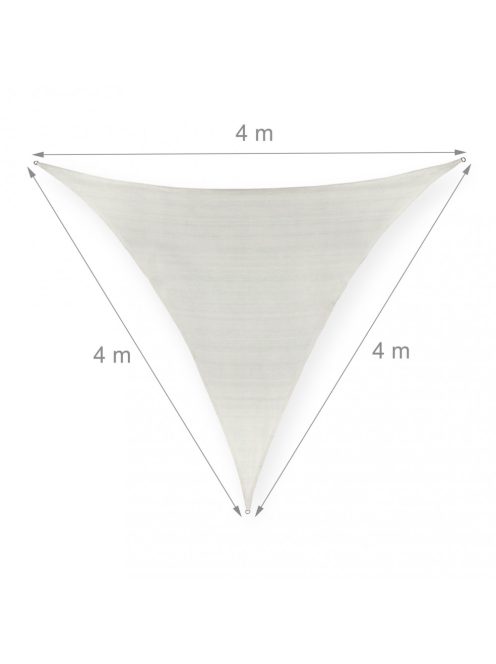Háromszög alakú HDPE napellenző napvitorla fehér 4x4x4 m 10037831_444
