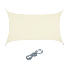 Téglalap alakú napvitorla krémfehér 3x4 m 10037838