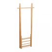 Fenyőfa ruhaállvány rácsos polccal 153x62x45 cm 10037929
