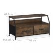 Indusztriális TV-asztal sötétbarna-fekete 48,5x93x41,5 cm 10038548