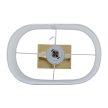 Elegáns asztali lámpa szövet búrával fehér-arany 51 cm 10038879