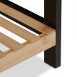 Bambusz cipőtartó két szintes natúr-fekete 33x70x26 cm 10039113