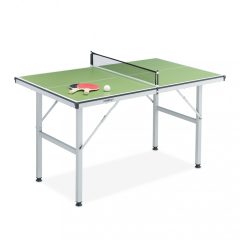   Mini összecsukható beltéri pingpong asztal tartozékokkal zöld 71x76x126 cm 10039449