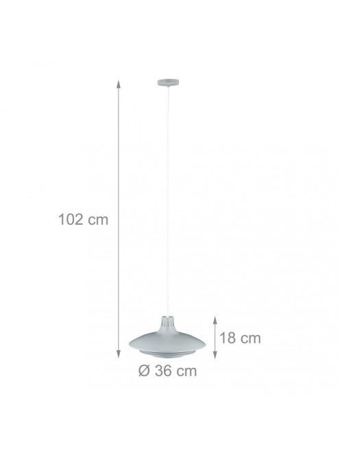 Modern fém mennyezeti lámpa szürke 36 cm 10039578_gr