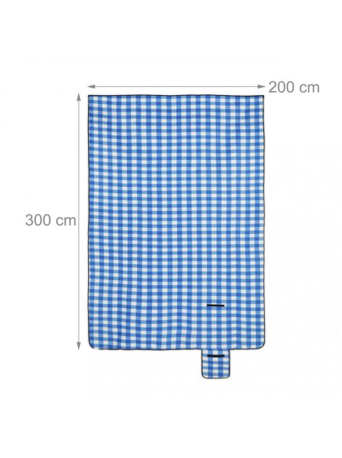 XXL piknik takaró kék fehér kockás 200x300 cm 10041263