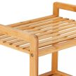 Bambusz fürdőszobai polc szennyestartóval 96x44x33 cm 10041318