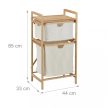 Bambusz szennyeskosár 2 rekesszel 85x33x44 cm 10041328