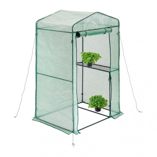 Fóliasátor üvegház polcokkal 185x125x95 cm PE fólia zöld 10041451