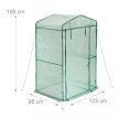 Fóliasátor üvegház polcokkal 185x125x95 cm PE fólia zöld 10041451