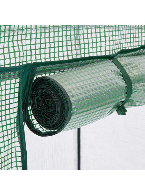 Fóliasátor üvegház polcokkal 185x125x95 cm PE fólia zöld 10041451
